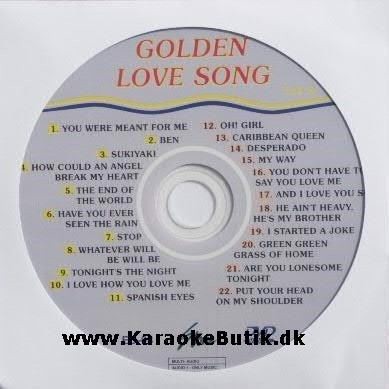 Golden Love Song DVD 12. 22 karaoke kærlighedssange