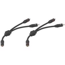 Carpower -Y-adapter kabel sort - CBA-25/SW