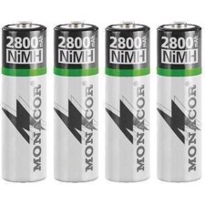 Monacor -Batteripakke NiMH AA - NIMH-2800/4