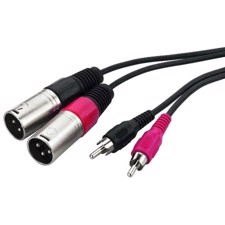 Monacor -XLR-phono kabel 3m - MCA-327P